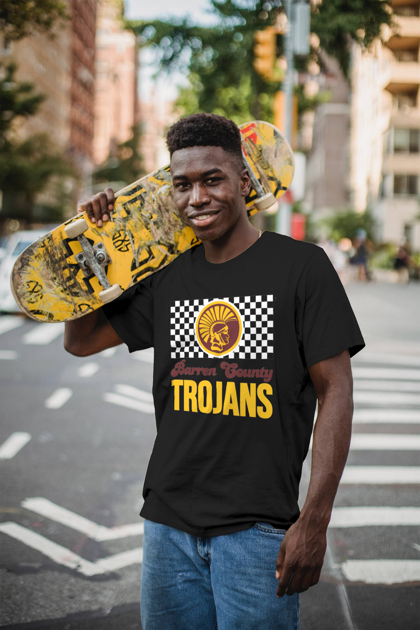 Checkerboard Trojans Shirt