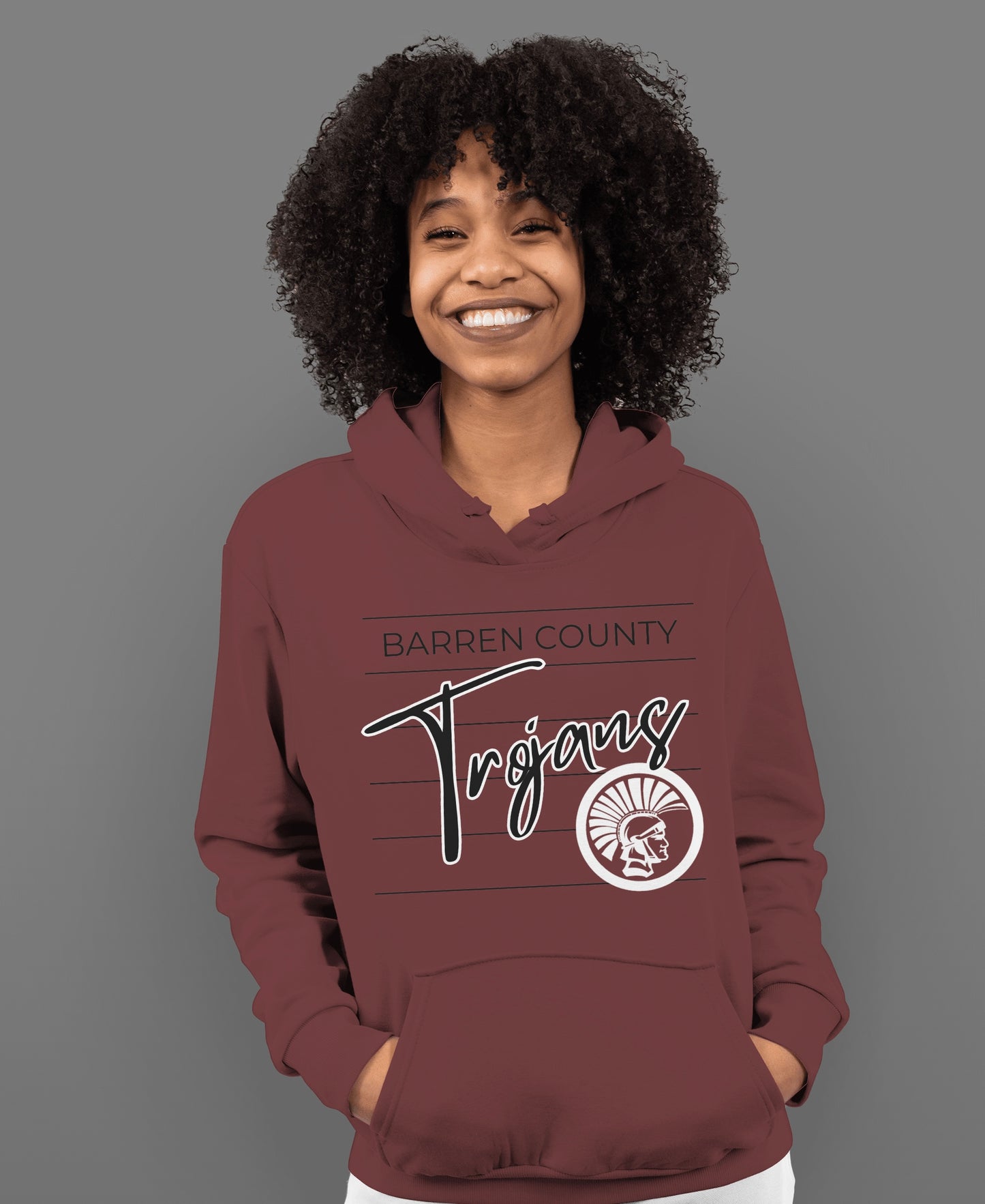 Adult Retro Trojans Script Hoodie / Sweatshirt