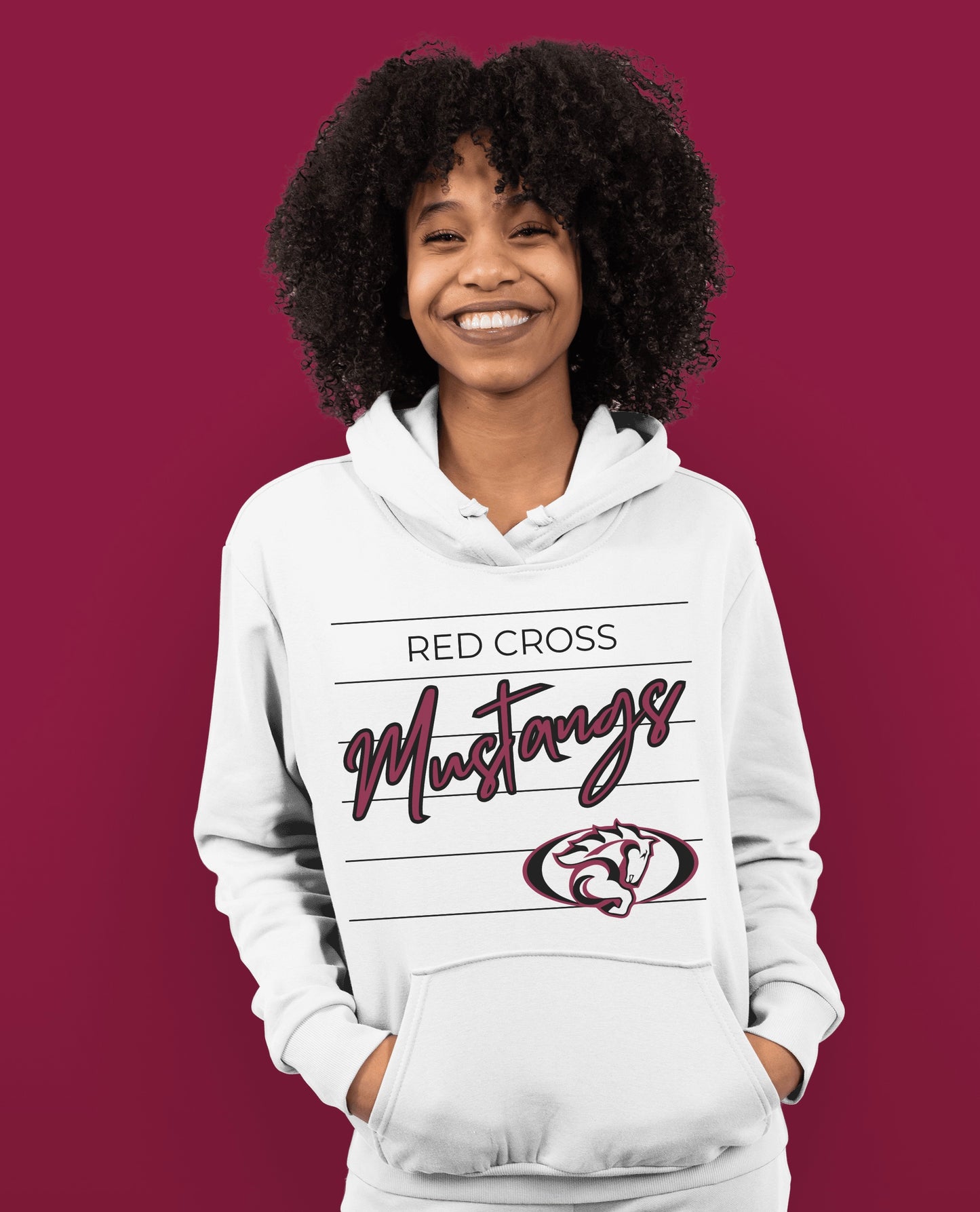 Adult Retro Mustangs Script Hoodie / Sweatshirt