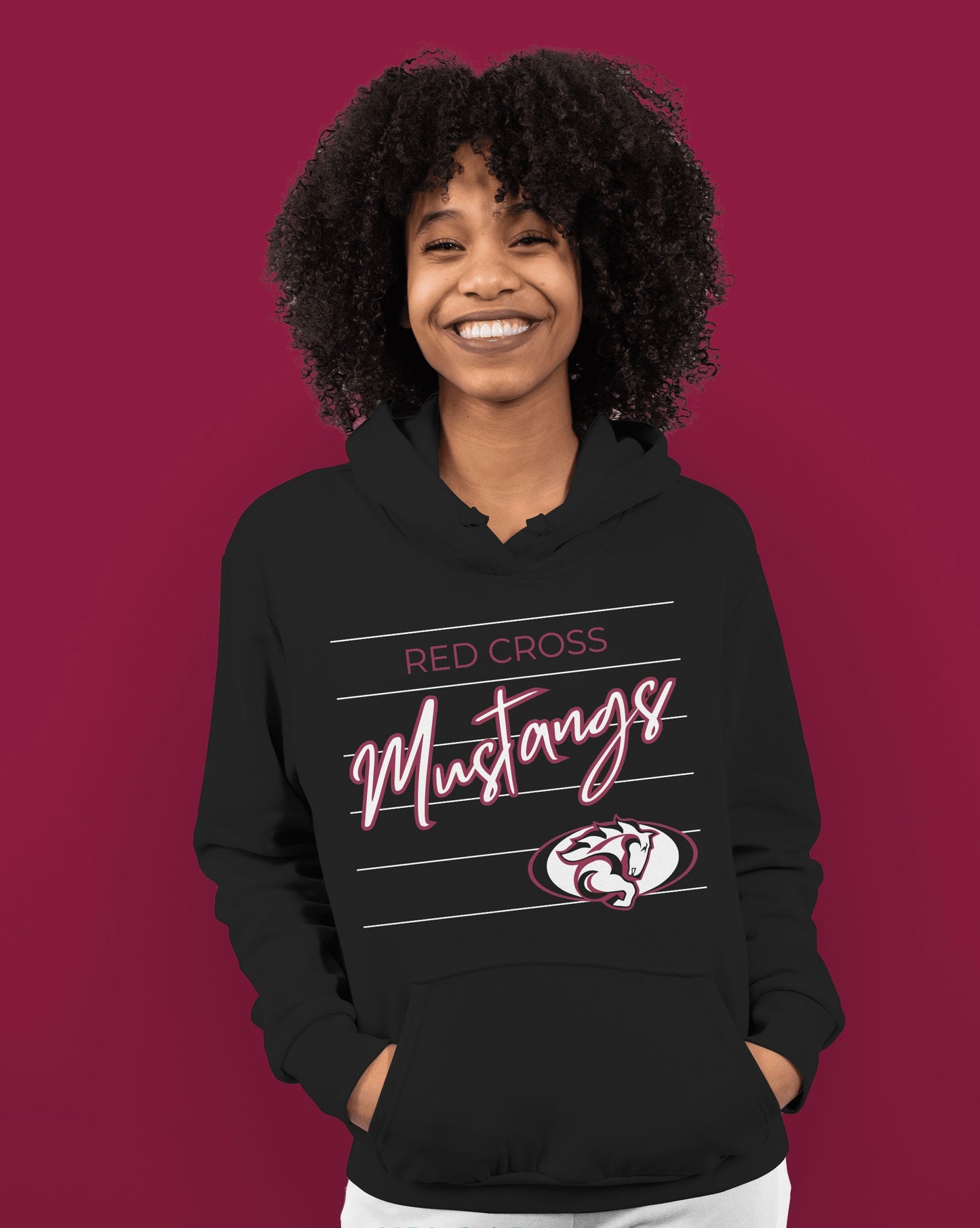 Adult Retro Mustangs Script Hoodie / Sweatshirt