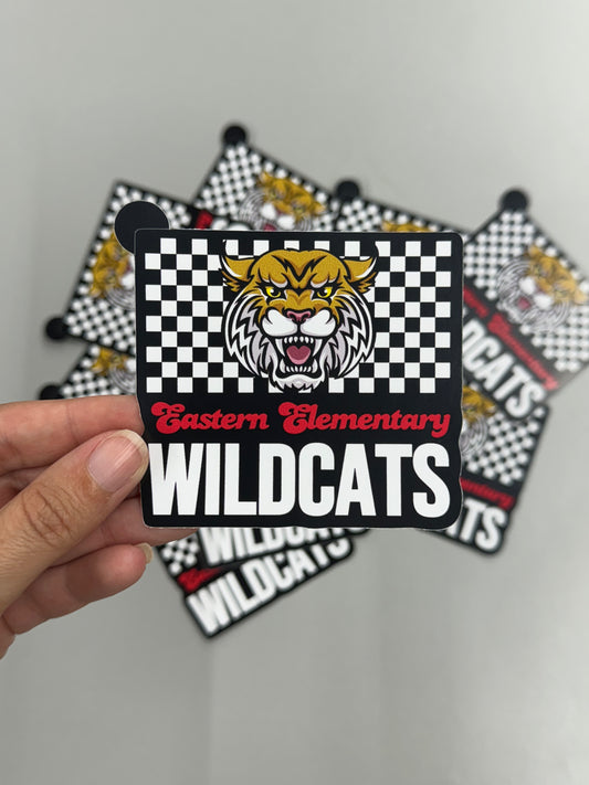 Checkered Wildcats Sticker