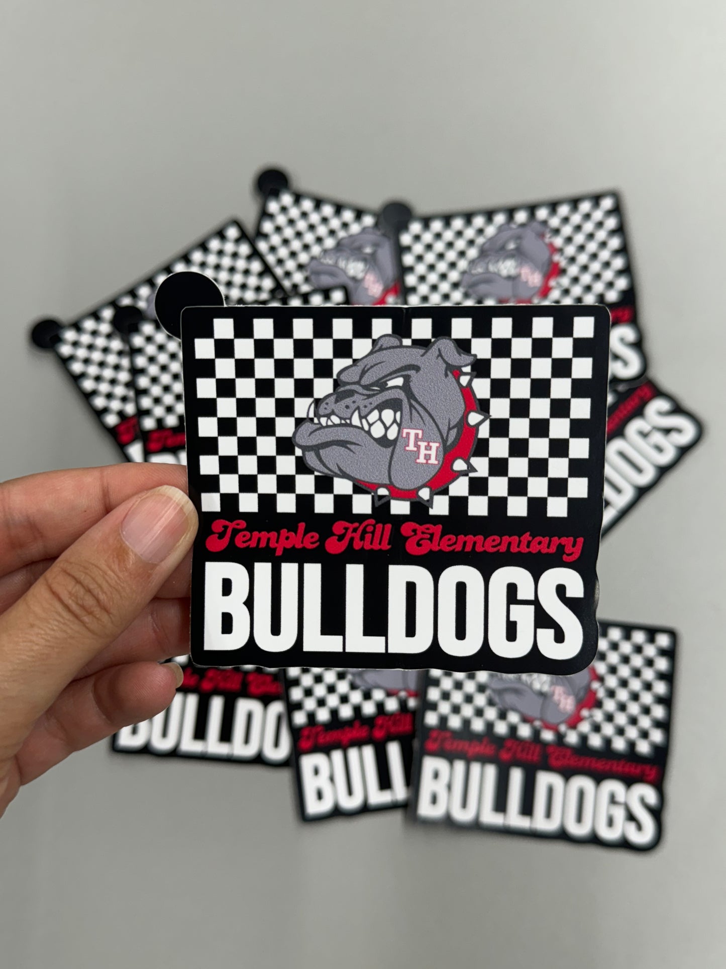 Checkered Bulldogs Sticker