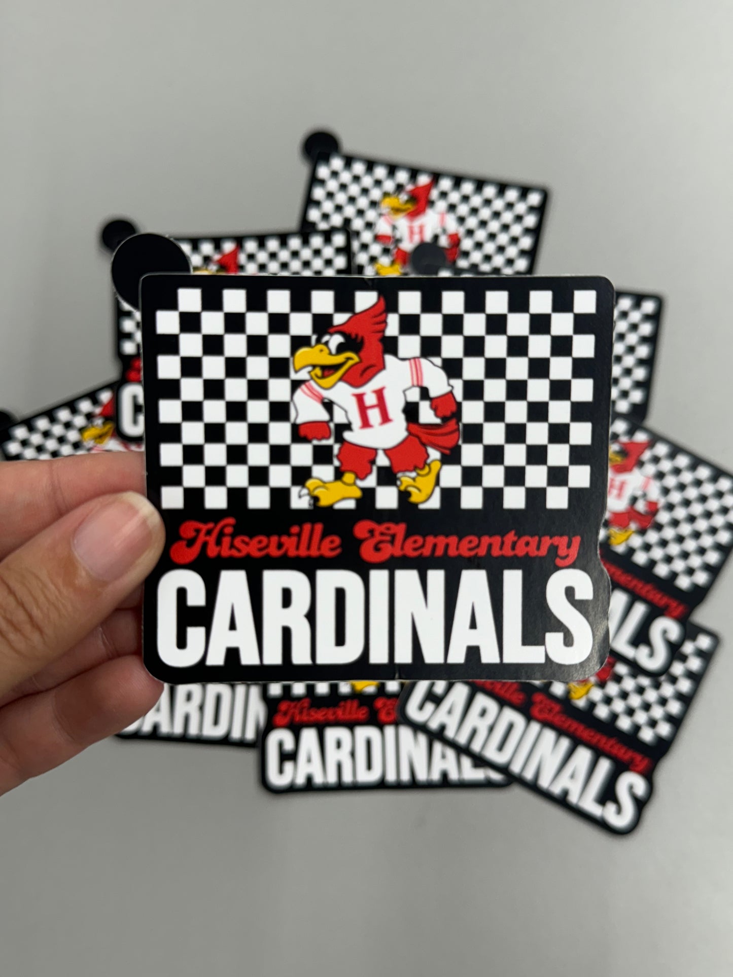 Checkered Cardinals Sticker