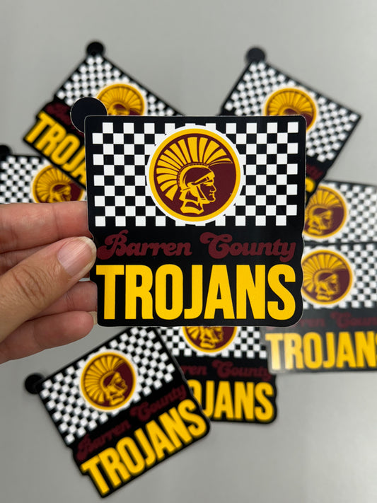 Checkered Trojans Sticker