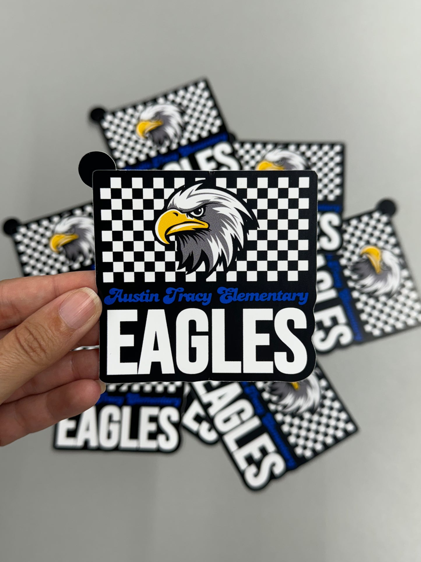 Checkered Eagles Sticker