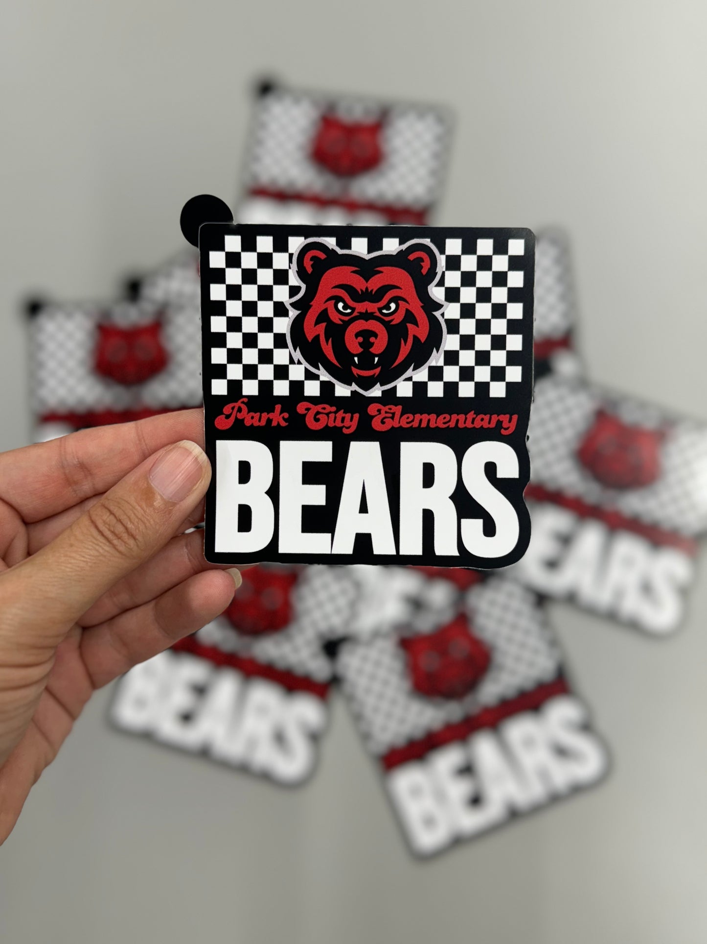 Checkered Bears Sticker