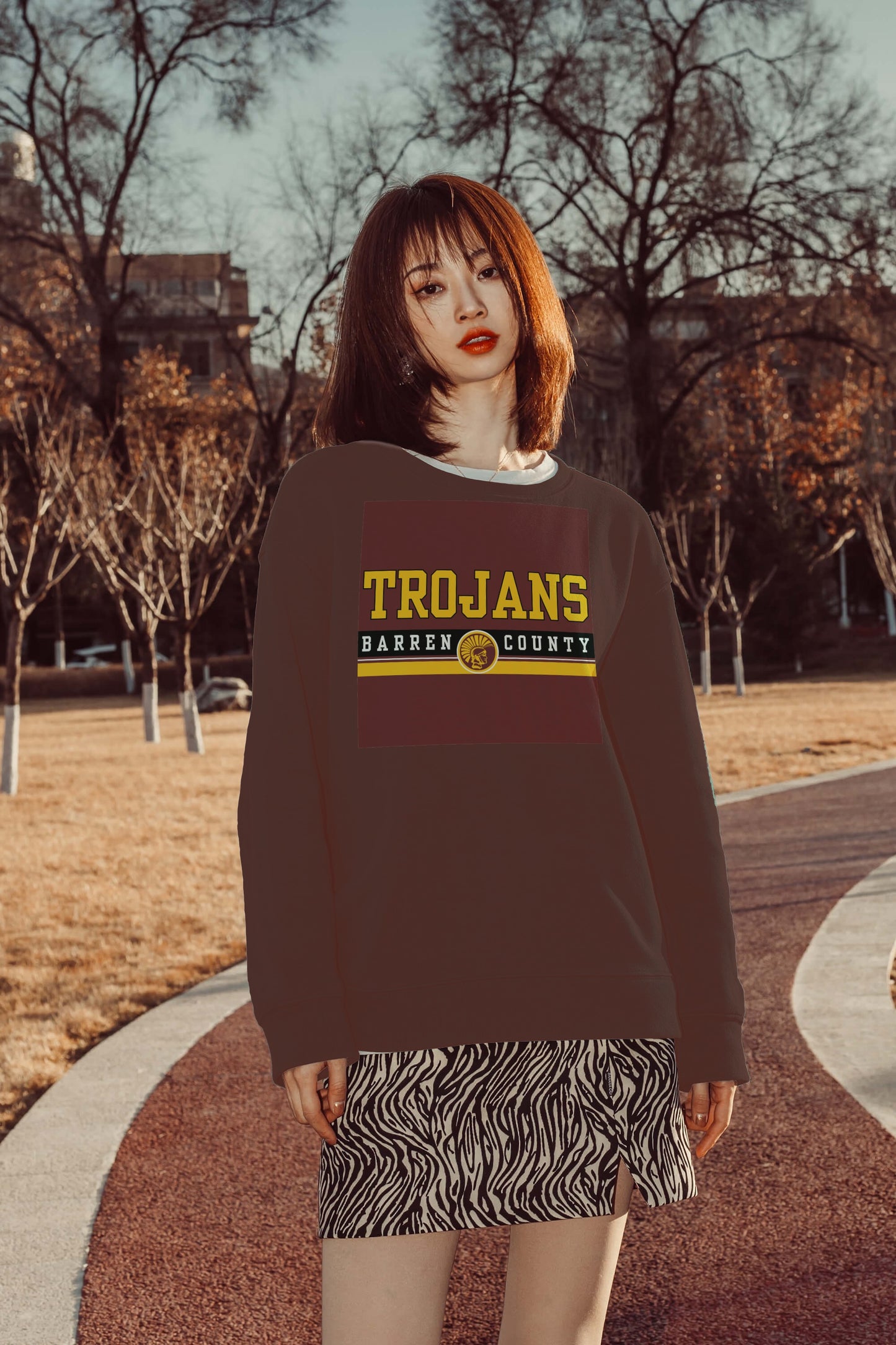 Custom Heritage Trojans Crewneck