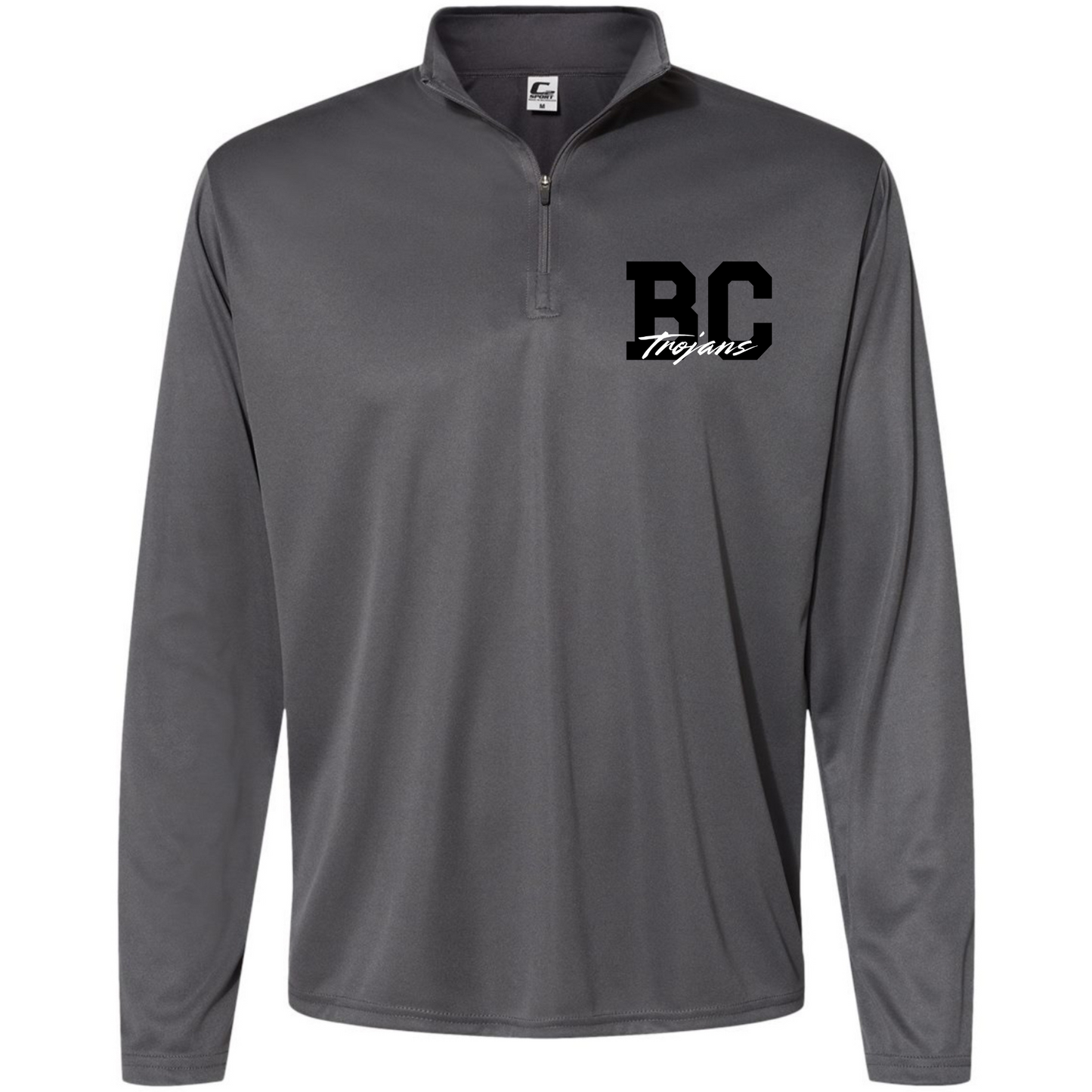 Graphite BC Trojans Quarter-Zip Pullover